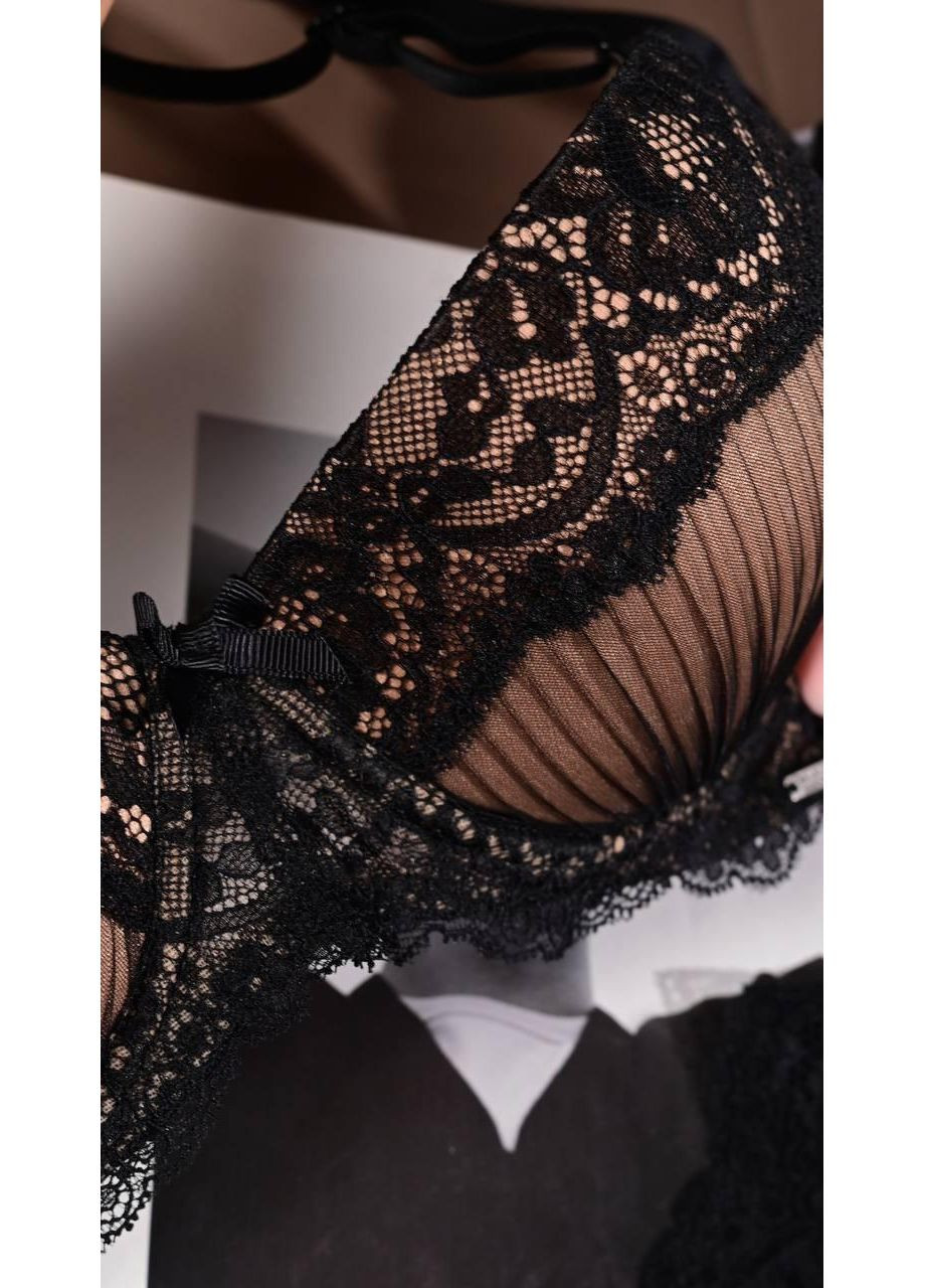 Черный демисезонный комплект нижнего белья черного цвета No Brand Комплект нижньої білизни