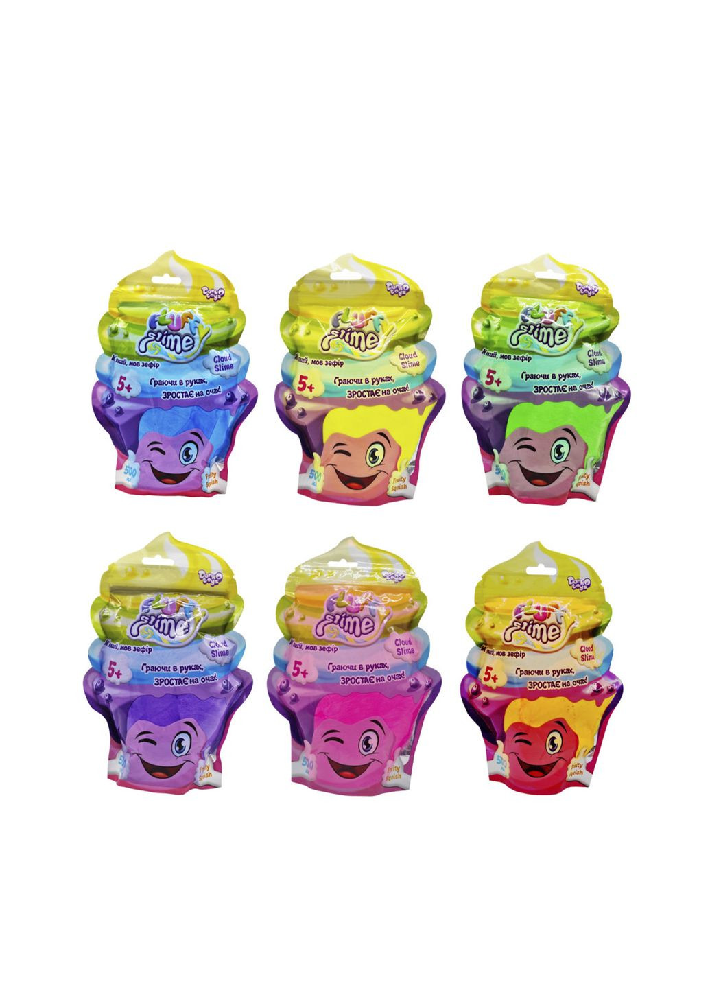 Вязкая масса Fluffy Slime цвет разноцветный CB-00218729 Danko Toys (353222978)