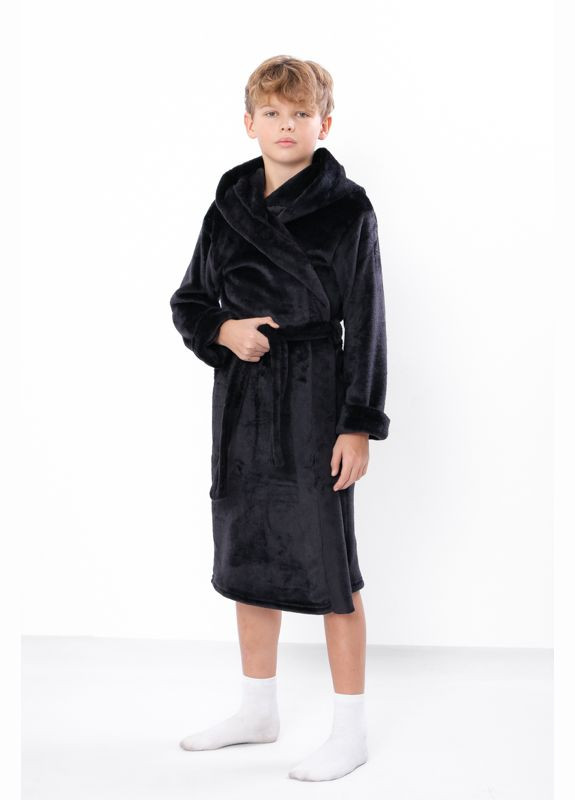 Махровий халат для хлопчика з капюшоном однотонний (p-15994) Носи своє (363043070)