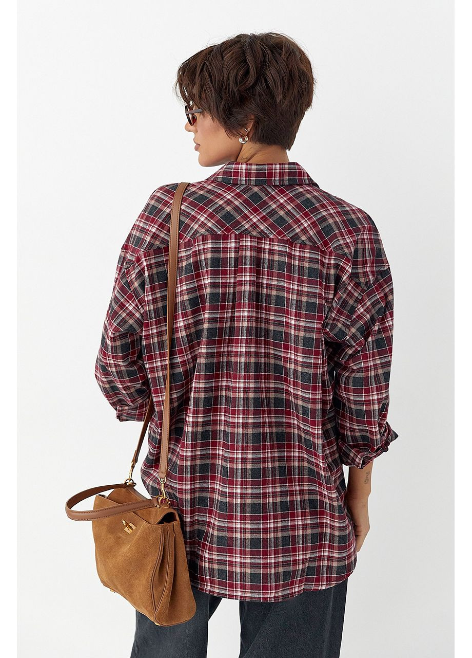 Темно-красная рубашка Lurex