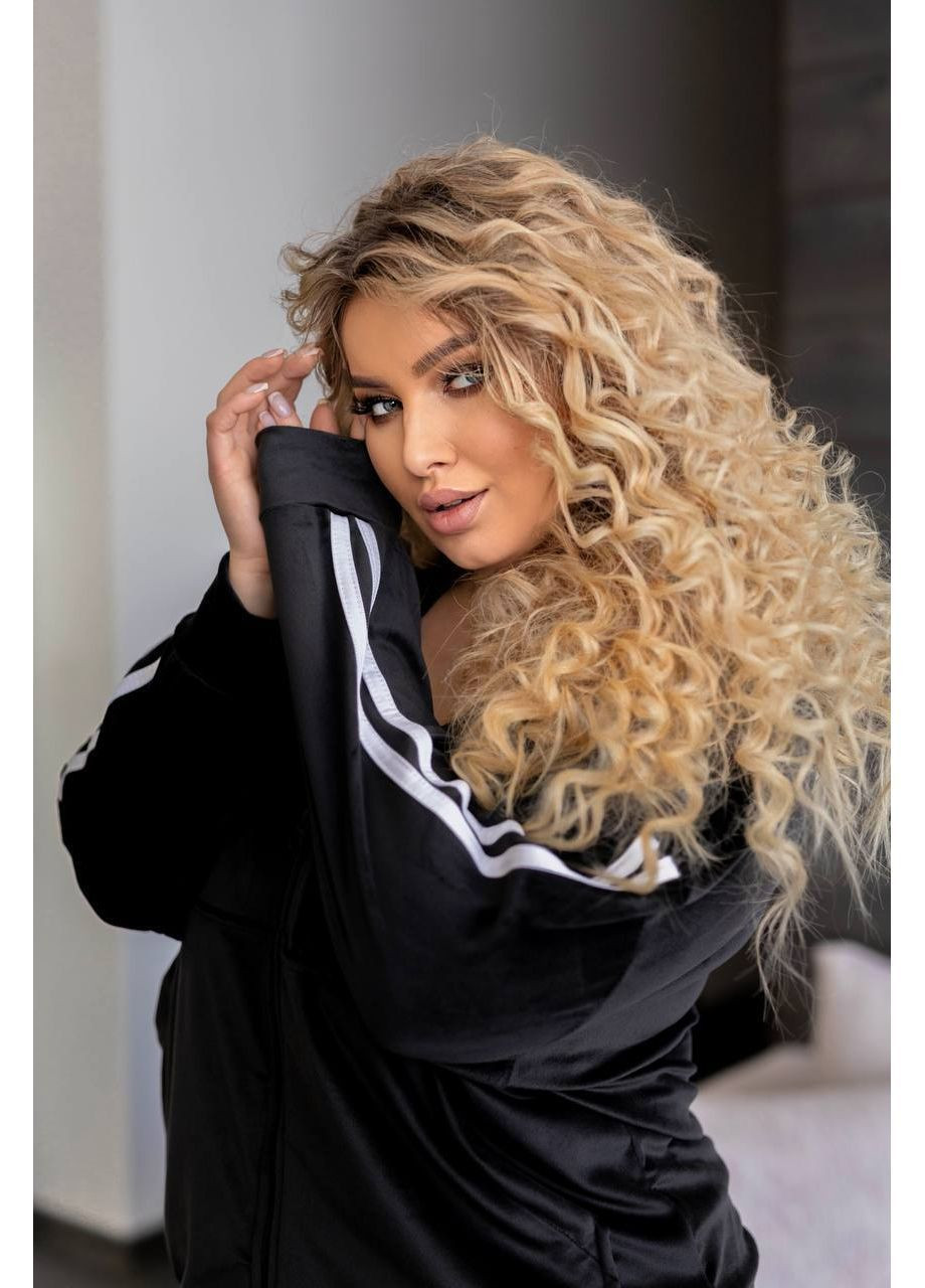 Костюм з лампасами велюр спорт,штани та кофта на блискавці Україна (362395797)