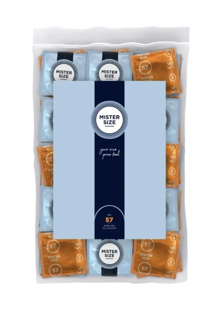 Презервативы - pure feel - 57 мм, толщина 0,05 мм, 100 шт. Mister Size (373677132)