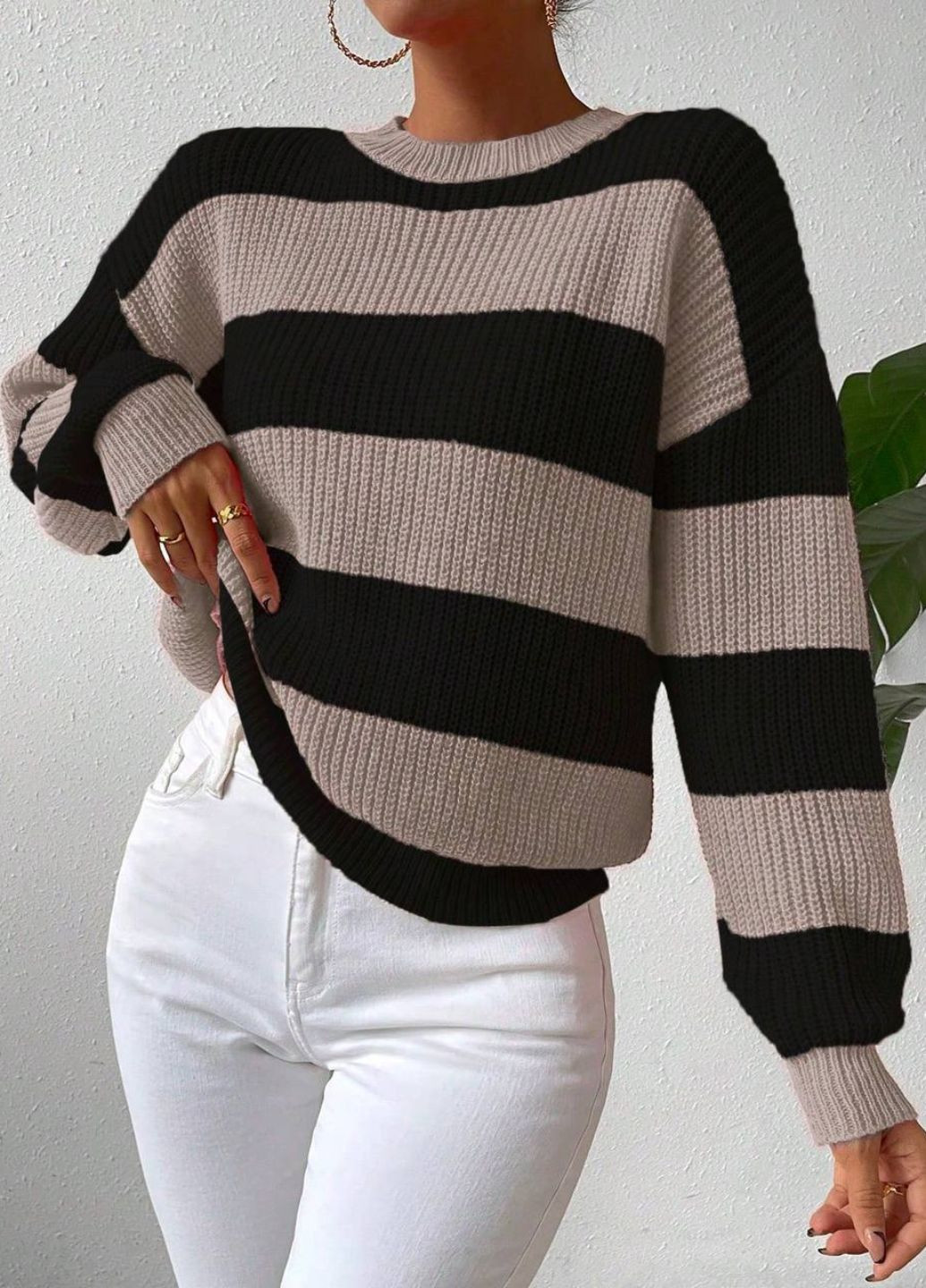 Черный демисезонный базовый свитер с длинным рукавом. Allthings