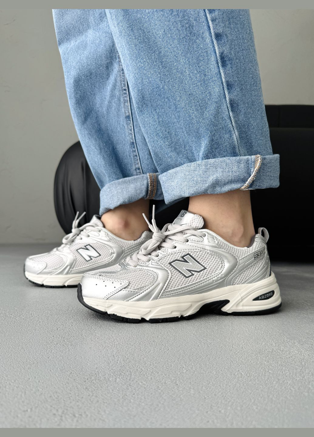 Кросівки жіночі і чоловічі New Balance 530 Silver Metallic | Нью Беланс 530 срібні No Brand срібні демісезони (341264122)