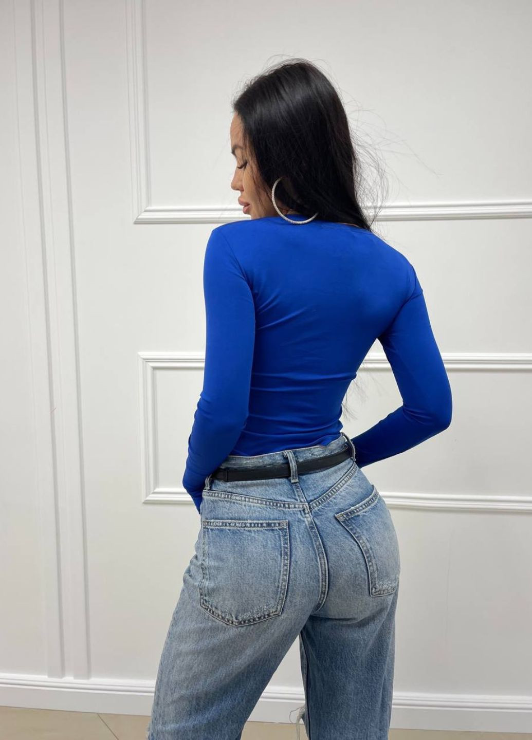 Базовый лонгслив с разрезом под пальчик Україна (328214196)