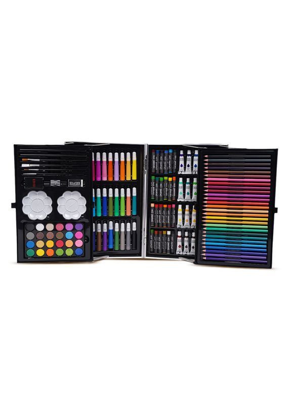 Детский набор для творчества в чемодане 145 предметов Universe (краски, кисти, карандаши и фломастеры) голубой No Brand (365749618)