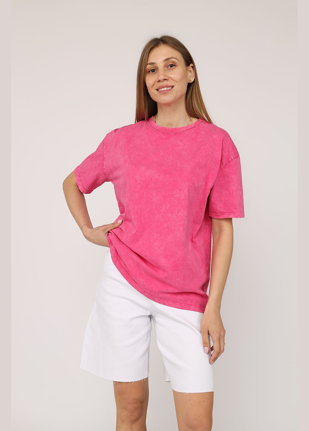 Футболка з коротким рукавом жіноча колір рожевий ЦБ-00274541 MUEZZA - (333298878)