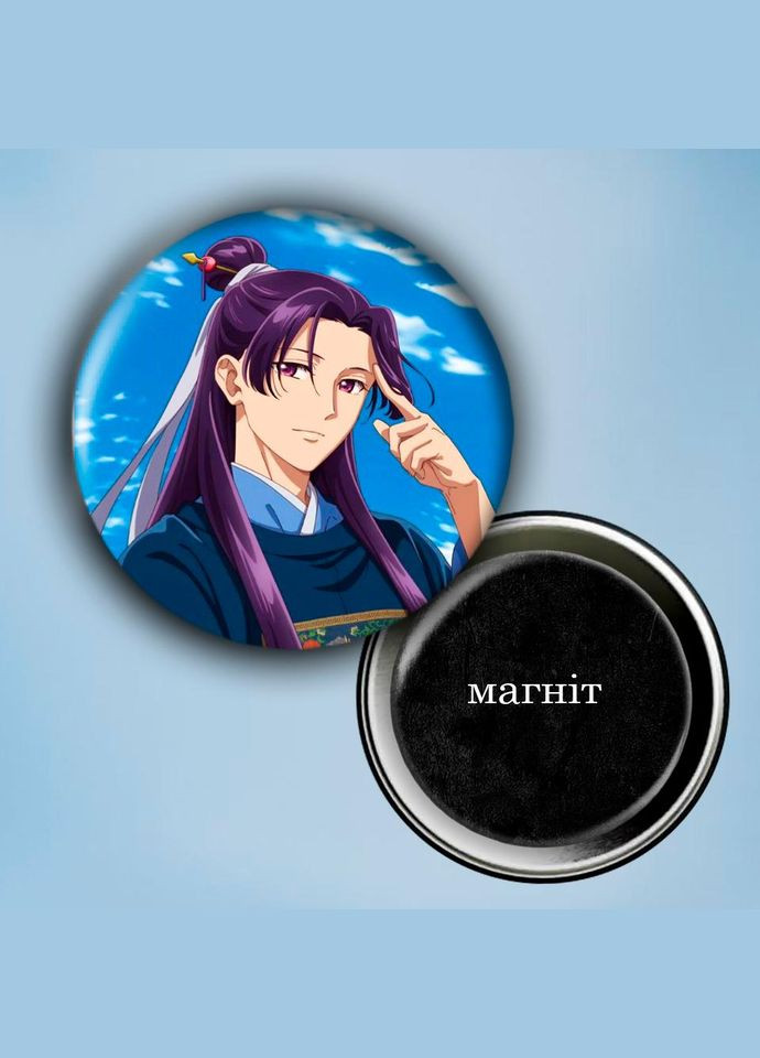 Фотомагніт (магніт на холодильник) Аніме Монолог фармацефту #0005 56 мм чорний No Brand (309159475)