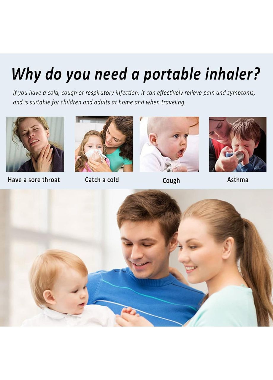 Небулайзер ультразвуковой портативный, аэрозольный ингалятор для детей и взрослых с маской и мундштуком, тихий No Brand (371644680)