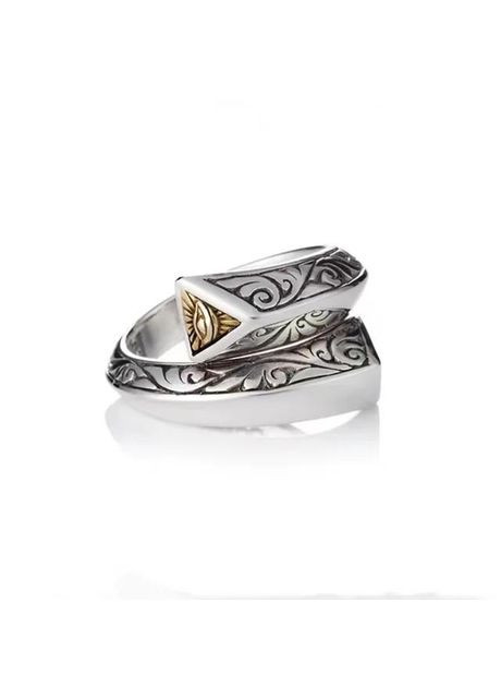 Уникальное кольцо ручной работы с узорами размер регулируемый Fashion Jewelry (285110800)