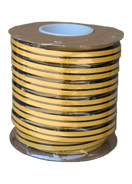 Ущільнювач D-профіль Sanok (7.4x9 мм, 100 м) самоклеючий коричневий бухта (20609) Stomil Sanok (295040216)