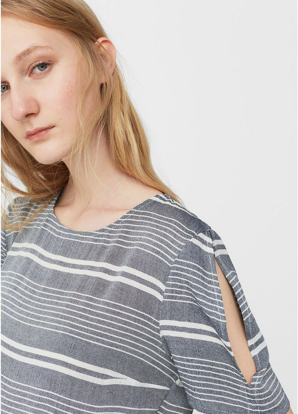 Черно-белое кэжуал платье Mango