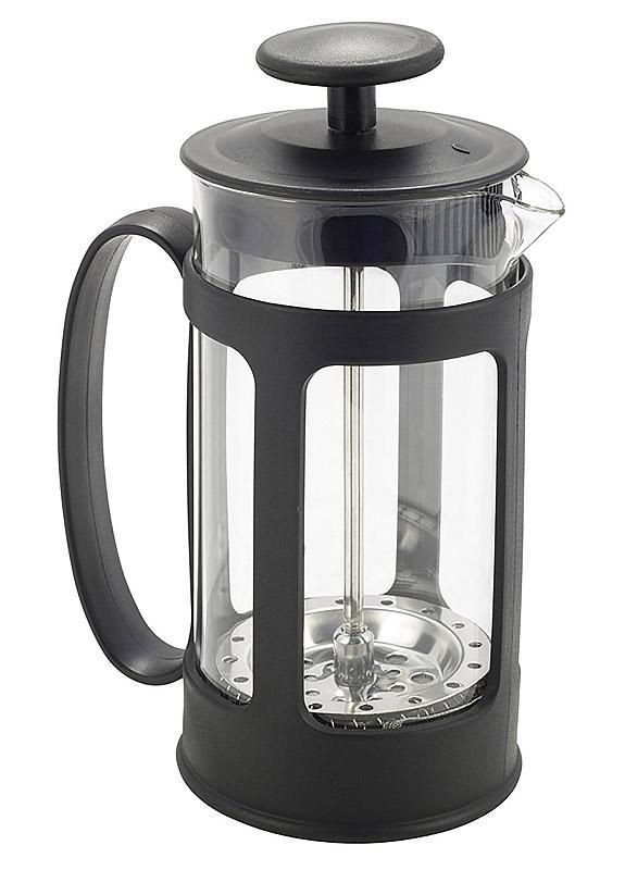 Френч-прес 350мл чорний для заварювання кави та чаю з термостійким склом та пластиковою ручкою Ofenbach (368991317)