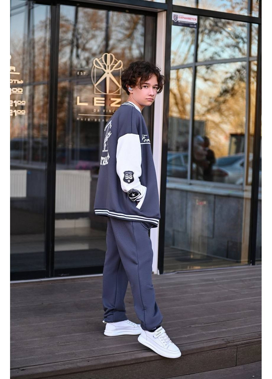 Підлітковий костюм з бомбером оверсайз ЗАМІРИ В ОПИСІ Vione (370284873)
