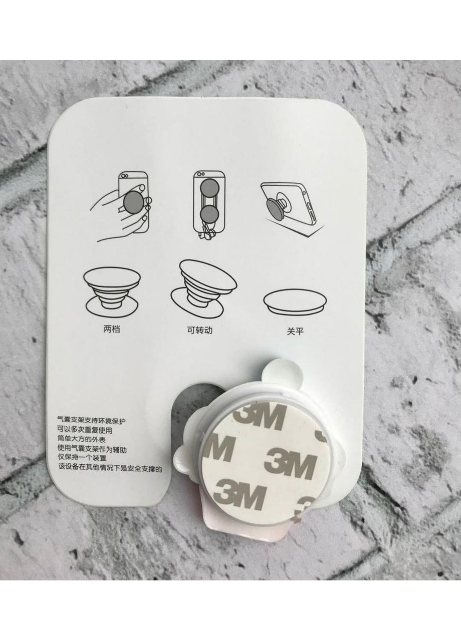 Попсокет Popsockets 3D тримач, підставка для телефону Ведмедик Bear brick білий Trends (360897103)