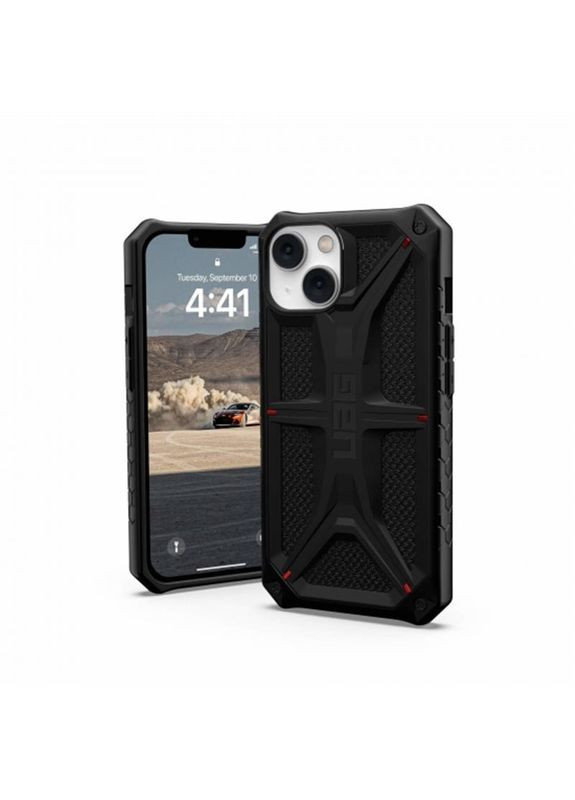 Чохол-накладка Monarch для Apple iPhone 14 Kevlar Black (114032113940) Urban Armor Gear (370616133)