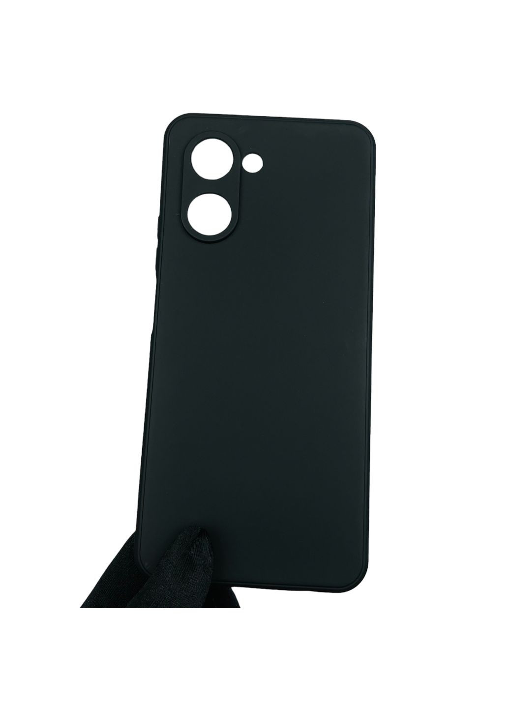 Чехол для A17k однотонный с квадратными гранями с защитой камеры на оппо а17к чёрный Oppo (366022210)