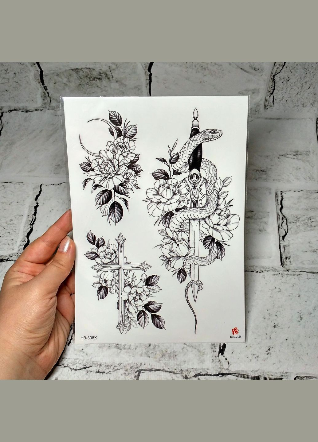 Флеш тату временные татуировки на тело лист 21х15 см No Brand (328088513)