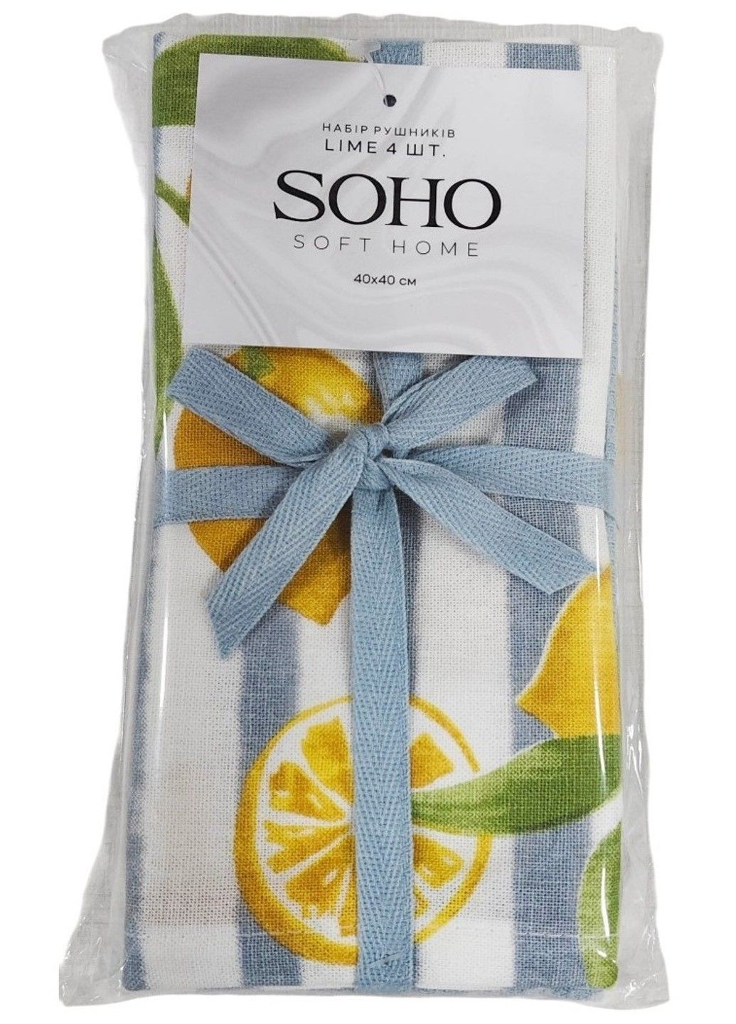 Кухонный текстиль Наб. марш. 40*40см хлопок 100% Lime 4 шт. Soho (365276941)