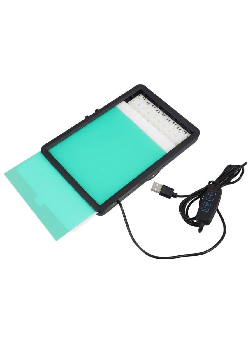 Лампа студійна LED відеосвітло VL8 20 см 120 LED 4 кольорові фільтри USB 15W (2104618871) Viva (370864369)