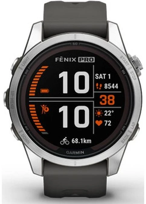 Смарт-годинник fenix 7S Pro Solar, Glass, SS w/Graphite band, GPS (010-02776-01) Garmin (391472797)
