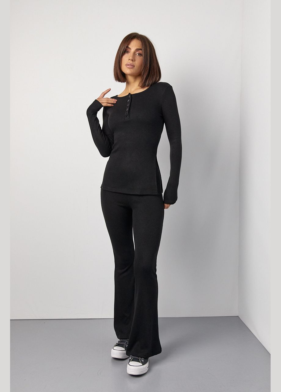 Костюм зі штанами клеш та кофтиною на гудзиках Lurex (317618556)