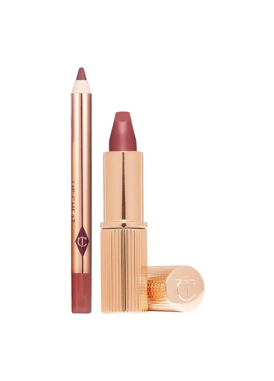 Pillow Talk Medium Duo Set - Набір для макіяжу губ дорожнього розміру Charlotte Tilbury (351385968)