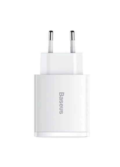 Зарядний пристрій Compact Quick Charger 2U+C 30W White (CCXJ-E02) Baseus (392236601)