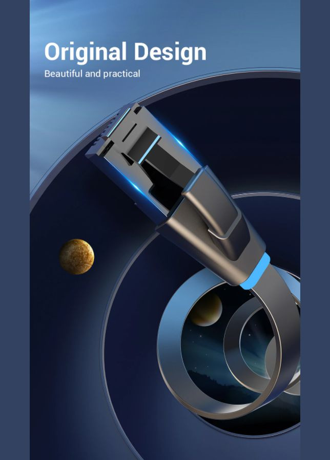 Патч-корд 1м CAT6 RJ45 Ethernet 1000мбіт/c Vention (300523991)