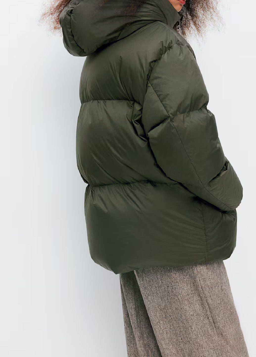 Оливковий (хакі) зимній Пуховик H&M