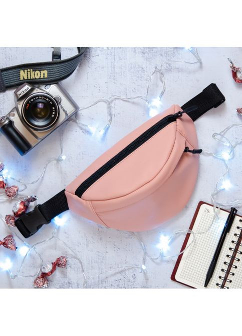 Сумка через плече з екошкіри бананка жіноча Marina MSG Пудрова Sambag (302008318)