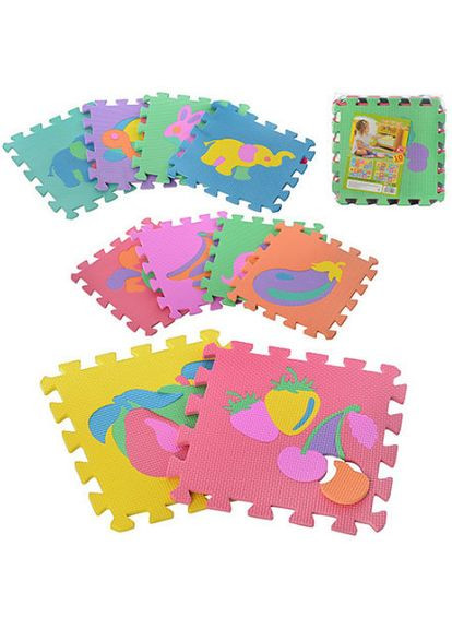 Дитячий килимок мозаїка Фрукти-тварини 0376 матеріал EVA OSPORT (302384852)