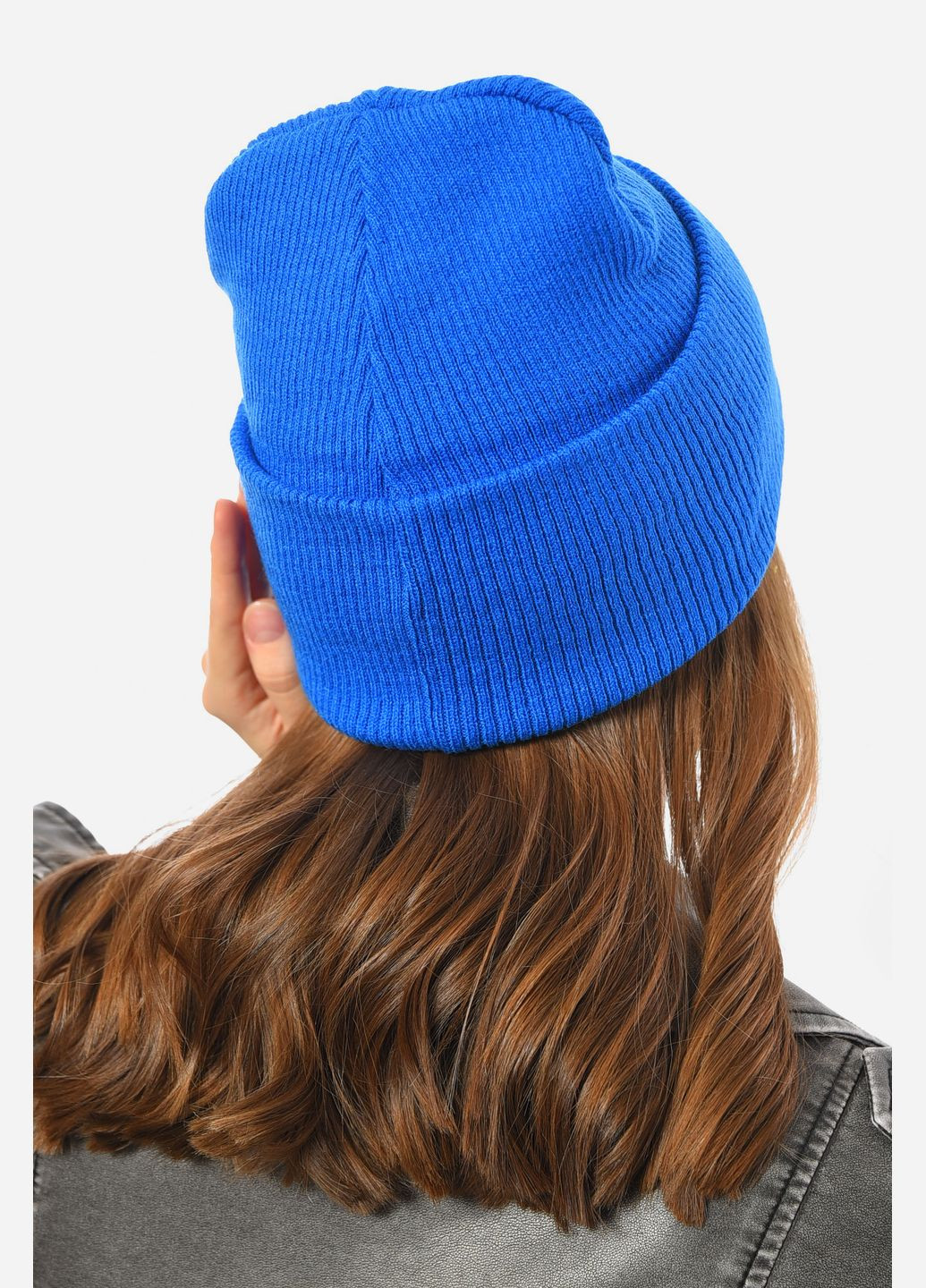 Шапка женская демисезонная синего цвета Let's Shop (305663596)