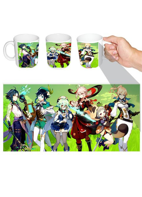 Чашка белая аниме Геншин Удар (z1210) No Brand (327004448)