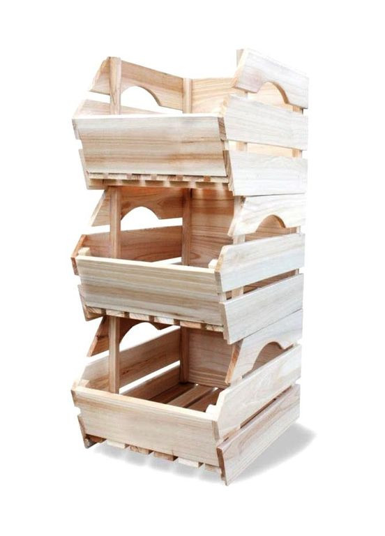 Стелаж для овочів і фруктів з дерева Гусбері бланже (ЯХТ-001301) No Brand (327848928)