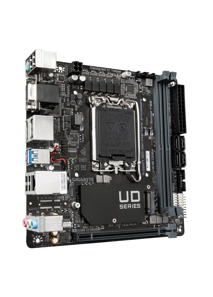 Материнская плата H610I DDR4 s1700 H610 2xDDR4 M.2 HDMI D-Sub mITX Gigabyte (320827616)