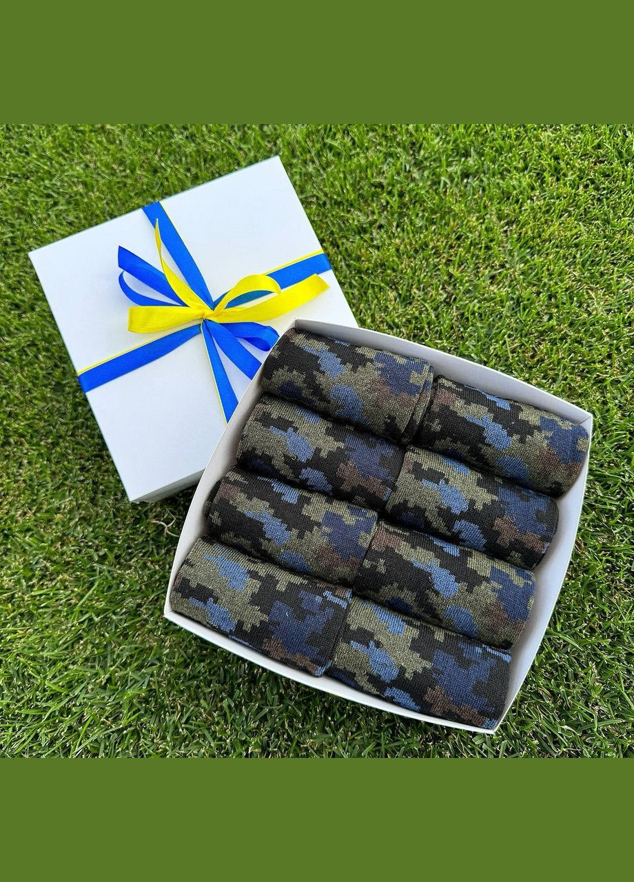 Комбинированные бокс мужских носков 40-45 г на 8 пар в подарочной коробке с лентой Vakko (307053738)