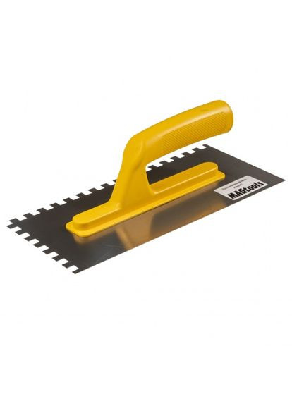 Терка-гладилка нержавіюча 125 х 270 мм зуб 8х8 мм гладка Польща Instar (360882605)