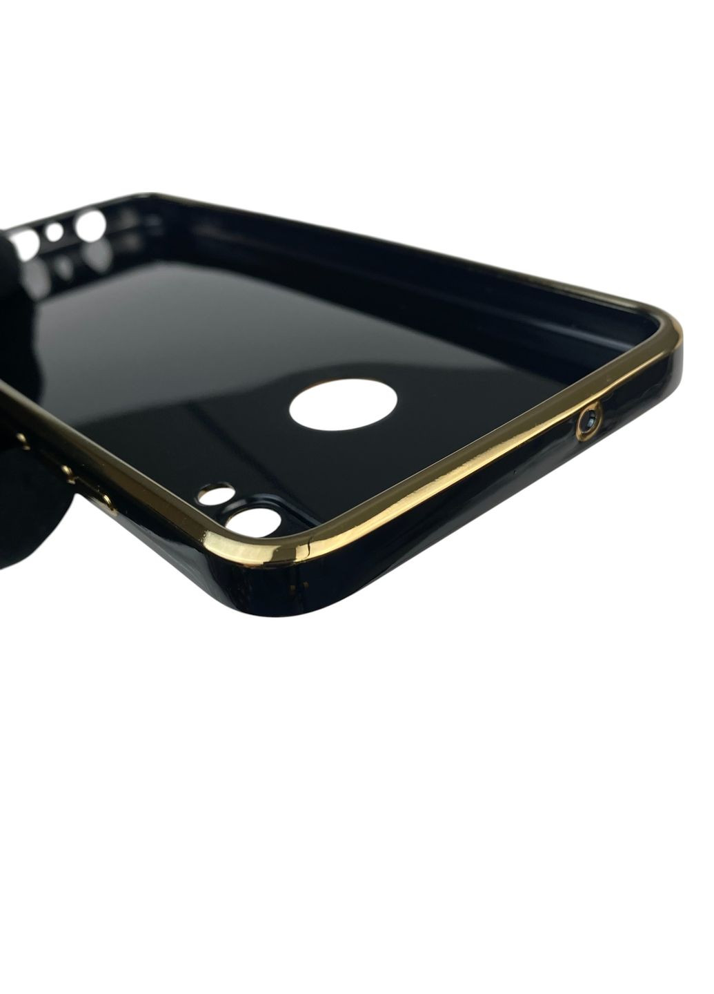 Чехол для Honor 8X JSN-L21 с кольцом MagSafe с золотой окантовкой на хуавей хонор 8х черный gs1 Huawei (366018700)