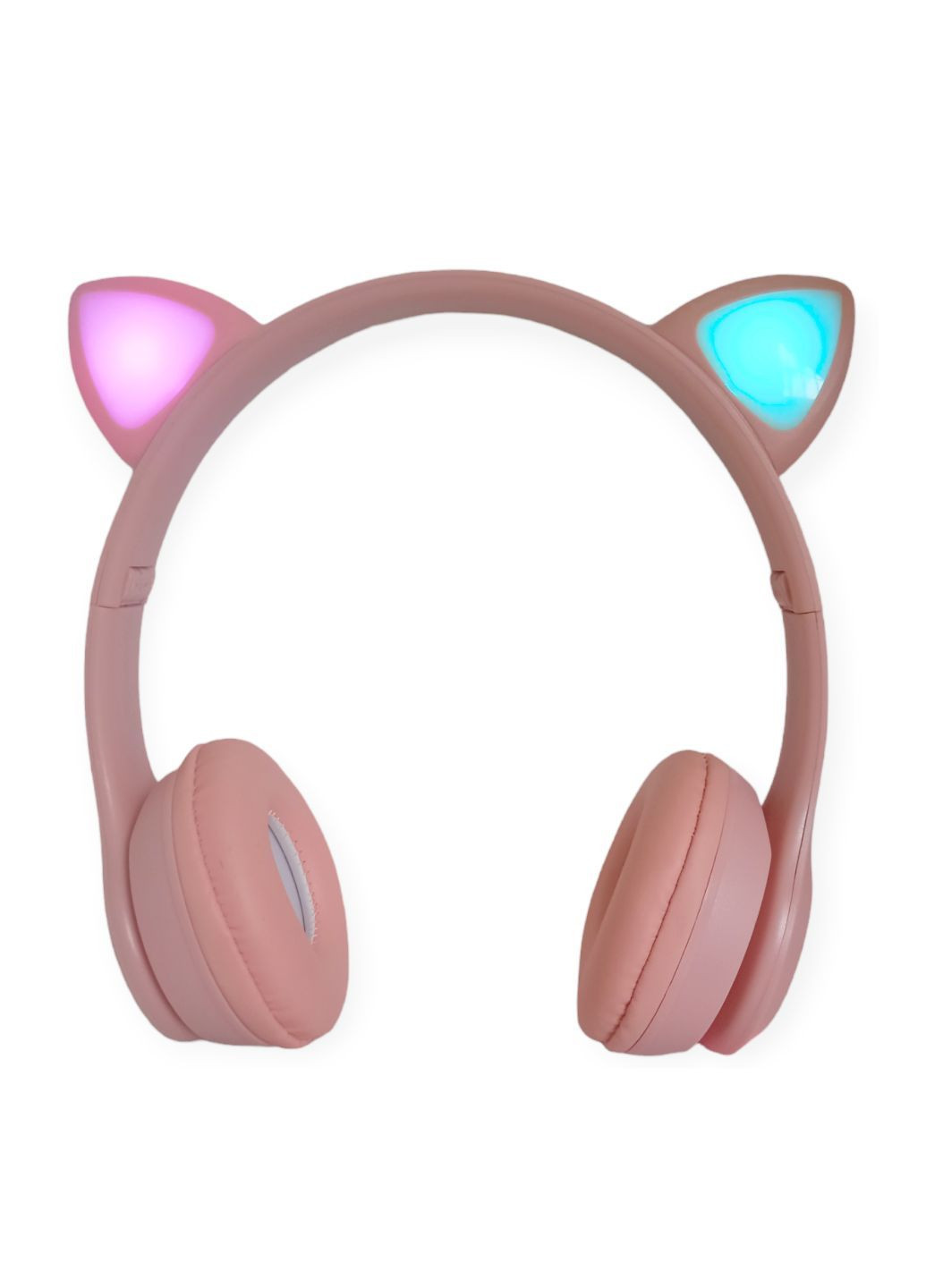 Наушники беспроводные Bluetooth с кошачьими ушками и разноцветной LED ЛЕД подсветкой Y47 слот для карты памяти No Brand (283299792)