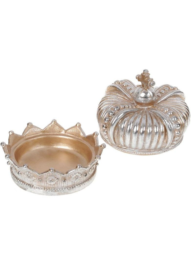 Декоративный ящик Adeola Корона полистоун шампань для хранения украшений и мелочей коробка для сувениров Bona (368990094)