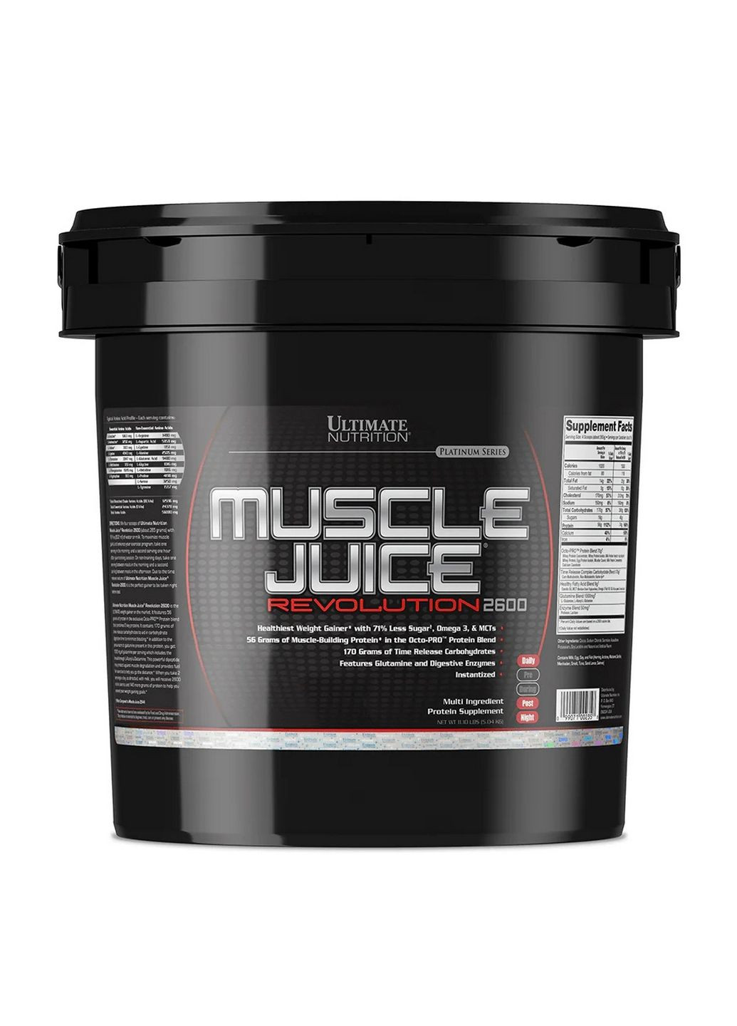 Гейнер Muscle Juice Revolution 2600, 5 кг Банан Ultimate Nutrition (293338867)