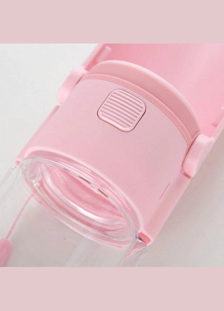 Портативна поїлка 300 мл, похідна пляшка для собак зі шнурком Рожевий Redminut (299915654)