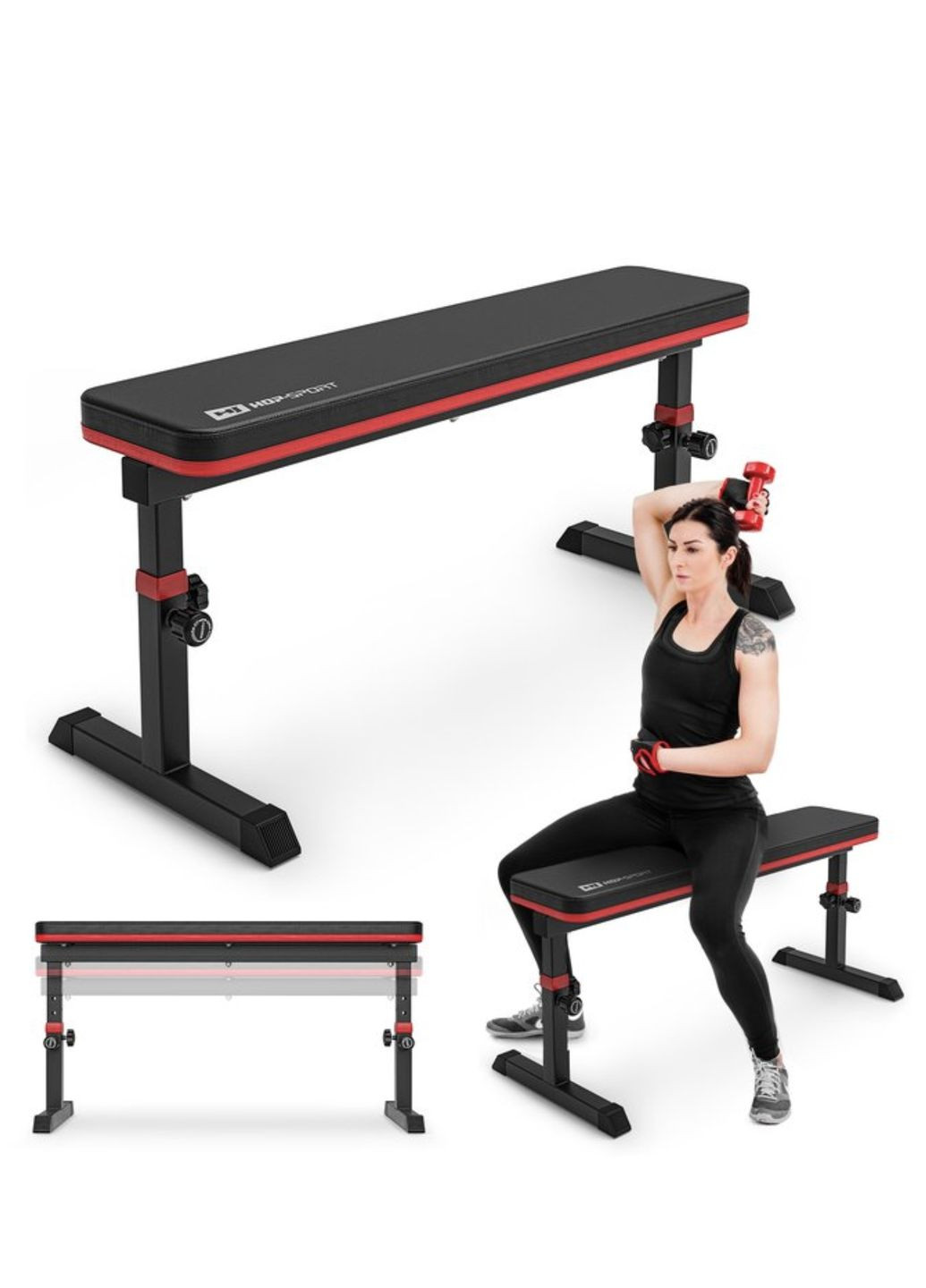 Регулируемая скамья HS1025 Pro Hop-Sport (301865760)