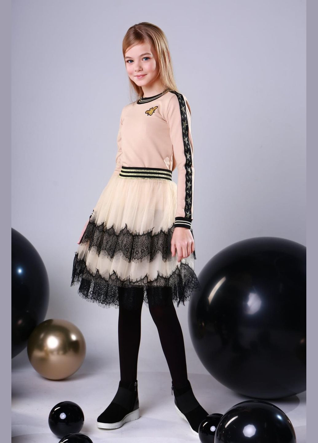 Реглан трикотажный капучино для девочки Mone (311656668)