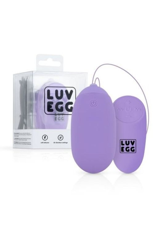 Вагінальне яйце з вібрацією та дистанційним пультом Luv Egg XL лілове EasyToys (297130678)