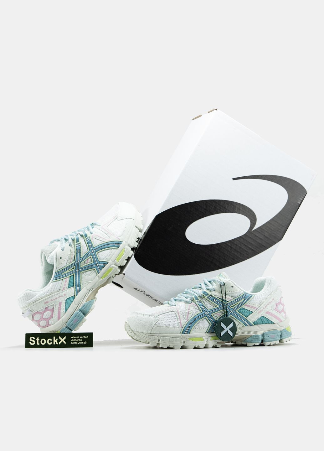 Кроссовки женские Asics Gel-Kahana 8 white blue pink | Асикс Гель-Кахана 8 белые синие розовые No Brand белые демисезоны (315483030)