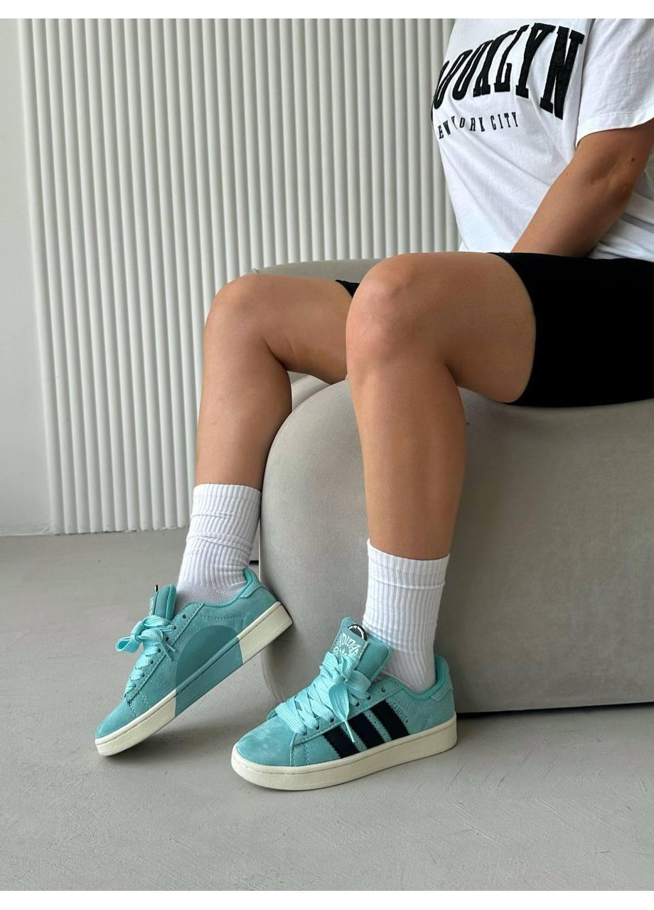 КРОССОВКИ ЖЕНСКИЕ ADIDAS CAMPUS VALENTINES DAY BLUE АДИДАС КАМПУС No Brand белые демисезоны (369388946)