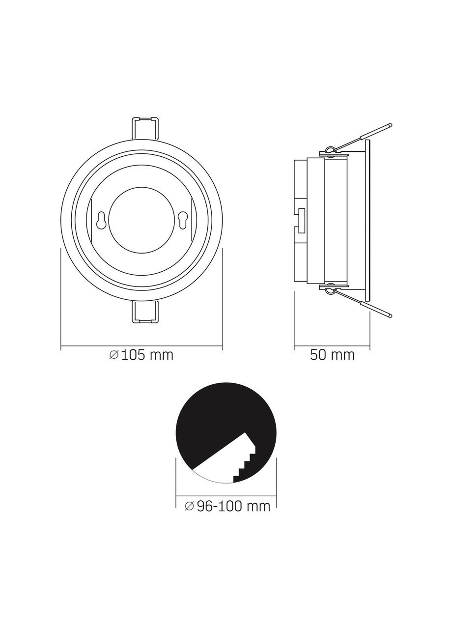 Світильник під лампу GX53 врізний Білий (VL-SPF28R-W) Videx (366963531)
