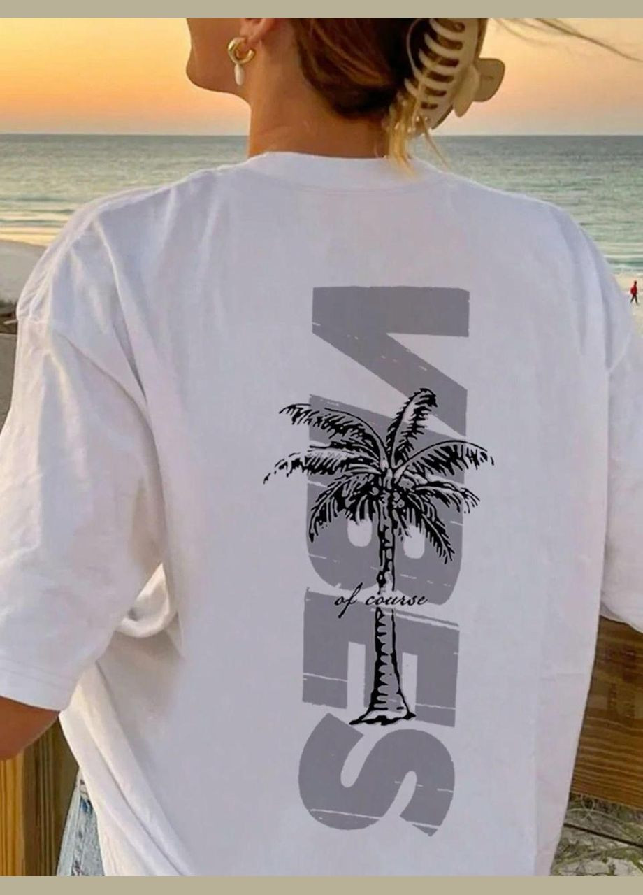 Футболка жіноча з принтом 46 Біла 2664084012 No Brand - (341250061)